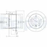 DELPHI BG3235 - Disco de freno