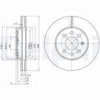 DELPHI BG3334 - Disco de freno