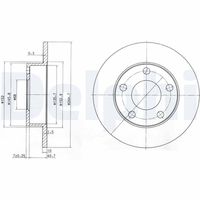 DELPHI BG3381 - Disco de freno