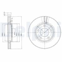 DELPHI BG3383 - Disco de freno