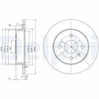 DELPHI BG3403 - Disco de freno