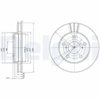 DELPHI BG3355 - Disco de freno