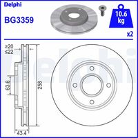 DELPHI BG3359 - Disco de freno