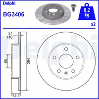 DELPHI BG3406 - Lado de montaje: Eje delantero<br>Tipo de disco de frenos: ventilado<br>Número de orificios: 5<br>Homologación: E1 90R-02C0957/2551<br>Superficie: aceitado<br>Diámetro exterior [mm]: 280<br>Espesor de disco de frenos [mm]: 25<br>Espesor mínimo [mm]: 22<br>Diámetro de centrado [mm]: 70<br>Altura [mm]: 42<br>