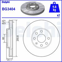 DELPHI BG3404 - Disco de freno