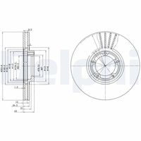 DELPHI BG3365 - Disco de freno