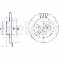 DELPHI BG3413 - Disco de freno