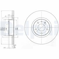 DELPHI BG3420 - Lado de montaje: Eje delantero<br>Tipo de disco de frenos: ventilado<br>Número de orificios: 5<br>Homologación: E1 90R-02C0958/2530<br>Superficie: aceitado<br>Diámetro exterior [mm]: 284<br>Espesor de disco de frenos [mm]: 22<br>Espesor mínimo [mm]: 20,2<br>Diámetro de centrado [mm]: 59<br>Altura [mm]: 43,6<br>