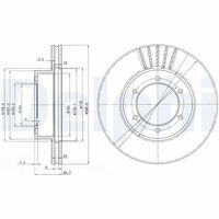 DELPHI BG3423 - Disco de freno