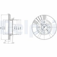 DELPHI BG3424 - Disco de freno