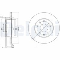 DELPHI BG3426 - Disco de freno