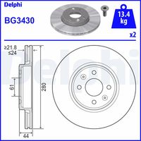 DELPHI BG3430 - Disco de freno