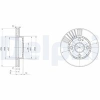 DELPHI BG3508 - Disco de freno