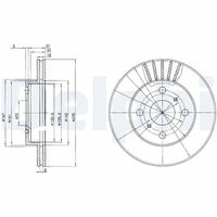 DELPHI BG3519 - Disco de freno