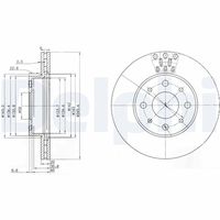 DELPHI BG3425 - Disco de freno