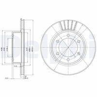 DELPHI BG3535 - Disco de freno