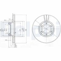 DELPHI BG3553 - Disco de freno