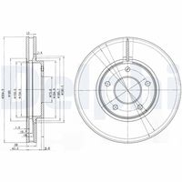 DELPHI BG3547 - Lado de montaje: Eje trasero<br>Tipo de disco de frenos: ventilado<br>Número de orificios: 5<br>Superficie: aceitado<br>Diámetro exterior [mm]: 305<br>Espesor de disco de frenos [mm]: 20<br>Espesor mínimo [mm]: 18,5<br>Diámetro de centrado [mm]: 74<br>Altura [mm]: 68<br>