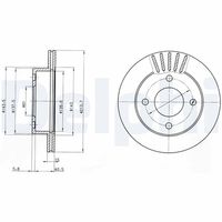 DELPHI BG3548 - Disco de freno