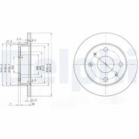 DELPHI BG3561 - Disco de freno