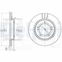 DELPHI BG3587 - Disco de freno