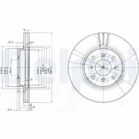 DELPHI BG3589 - Disco de freno