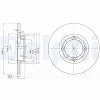 DELPHI BG3551 - Disco de freno