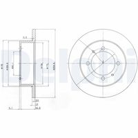 DELPHI BG3609 - Lado de montaje: Eje delantero<br>año construcción hasta: 12/1998<br>Tipo de disco de frenos: ventilado<br>Número de orificios: 4<br>Homologación: E1 90R-02C0074/1561<br>Superficie: aceitado<br>Diámetro exterior [mm]: 257<br>Espesor de disco de frenos [mm]: 22<br>Espesor mínimo [mm]: 20<br>Diámetro de centrado [mm]: 69<br>Altura [mm]: 45<br>