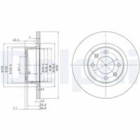 DELPHI BG3621 - Disco de freno