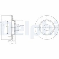 DELPHI BG3673 - Disco de freno