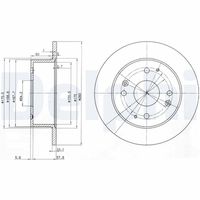 DELPHI BG3677 - Disco de freno