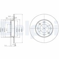 DELPHI BG3653 - Disco de freno