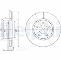 DELPHI BG3716 - Disco de freno