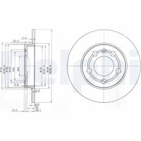 DELPHI BG3738 - Disco de freno