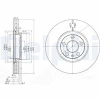 DELPHI BG3740 - Disco de freno