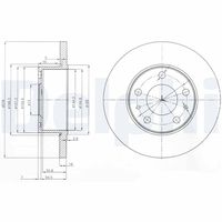 DELPHI BG3751 - Disco de freno