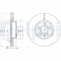 DELPHI BG3719 - Disco de freno