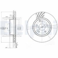 DELPHI BG3756 - Disco de freno