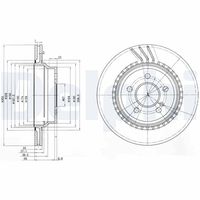 DELPHI BG3758 - Disco de freno