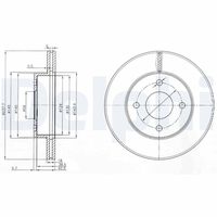 DELPHI BG3763 - Disco de freno