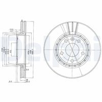 DELPHI BG3768 - Disco de freno