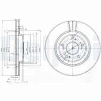 DELPHI BG3747 - Disco de freno