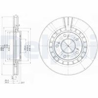 DELPHI BG3796 - Disco de freno