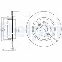 DELPHI BG3804 - Disco de freno