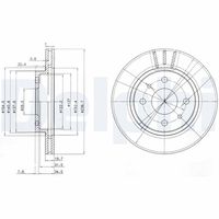 DELPHI BG3805 - Disco de freno