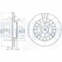 DELPHI BG3806 - Disco de freno