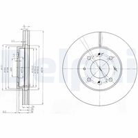 DELPHI BG3810 - Disco de freno