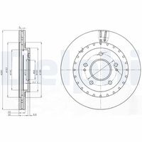 DELPHI BG3814 - Disco de freno