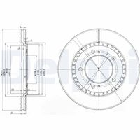 DELPHI BG3821 - Disco de freno