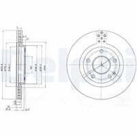 DELPHI BG3829 - Disco de freno